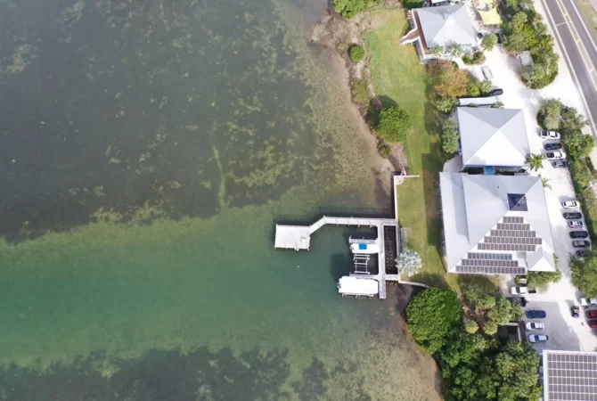 Tampa Bay Watch Dock Aerial View